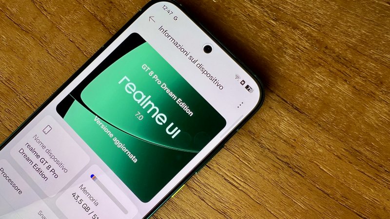 L'interfaccia RealmeUI 7 di Realme GT 8 Pro non offre grandissime innovazioni