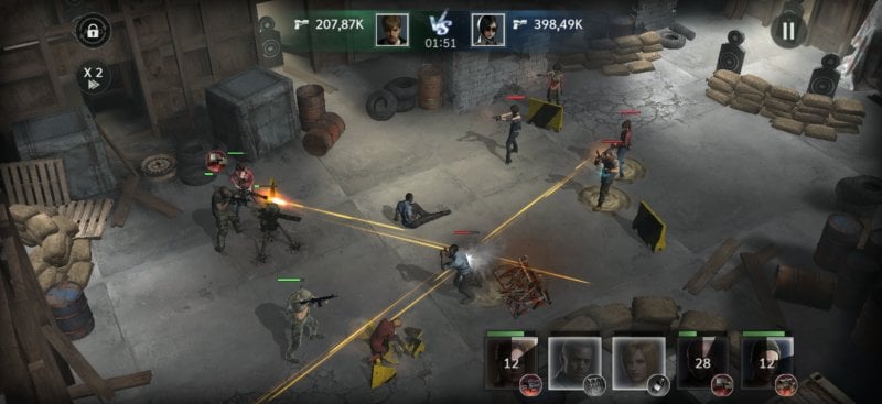 Una delle battaglie strategiche di Resident Evil: Survival Unit
