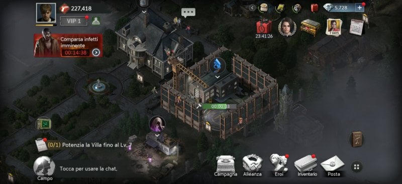 La parte city builder di Resident Evil: Survival Unit