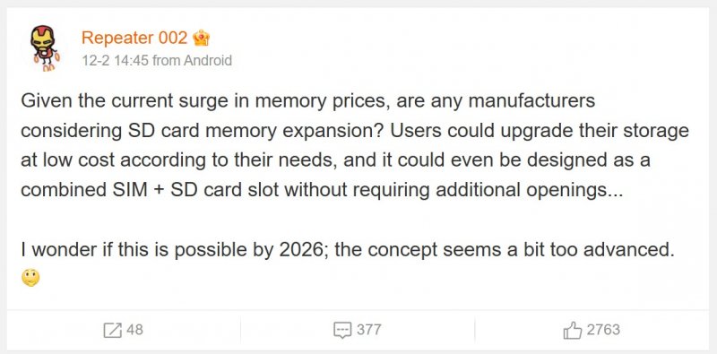 Smartphone Manufacturers Are Considering Bringing Back The Microsd Card Slot In Wake Of The Increasing Dram Prices
