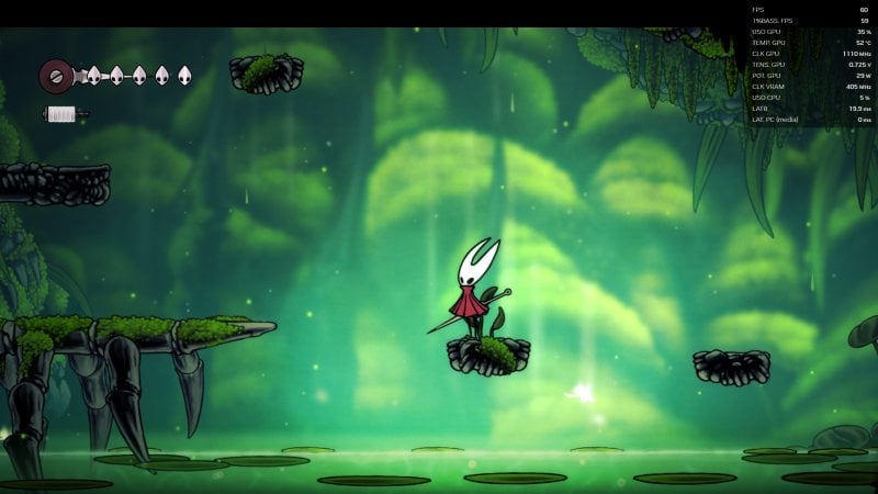 Grazie alle tecnologie NVIDIA è possibile giocare a Silksong per quasi tre ore, senza scendere a compromessi con dettagli e fluidità