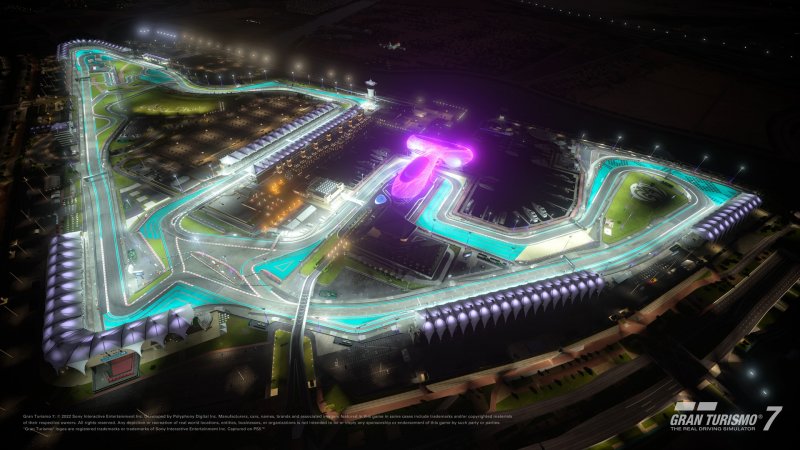 Il bellissimo e modernissimo circuito di Yas Marina è disponibili gratuitamente per tutti i possessori di Gran Turismo 7