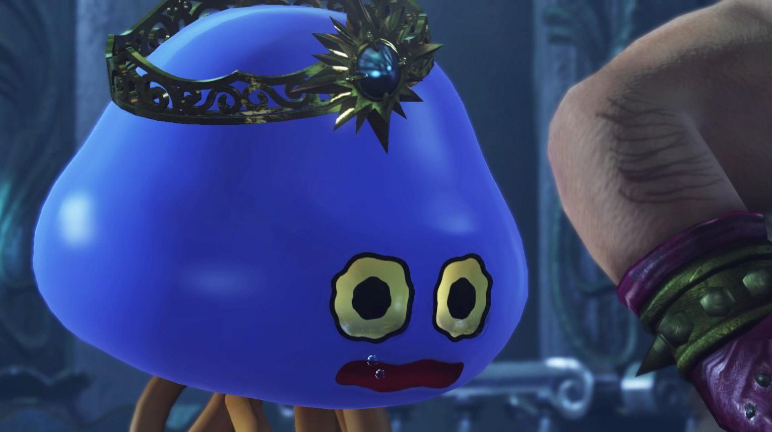 Un mostro di Dragon Quest che piange