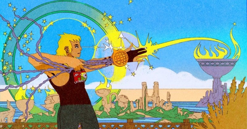 Reminiscenze elleniche nell'illustrazione ufficiale di Many Nights a Whisper