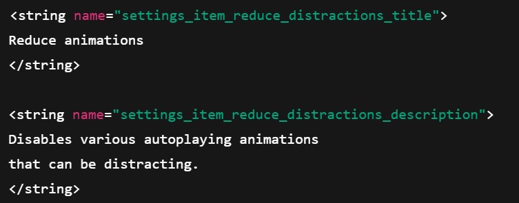 La stringa di codice evidenziata da Android Authority