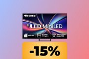 La Smart TV Hisense Mini-LED da 55" è al minimo storico su Amazon