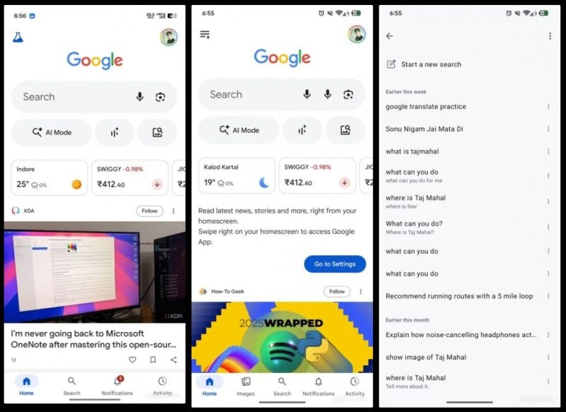 La cronologia di AI Mode (Fonte: Android Authority)