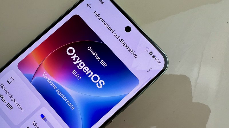 Non ci sono grandissime novità nel software di OnePlus 15R
