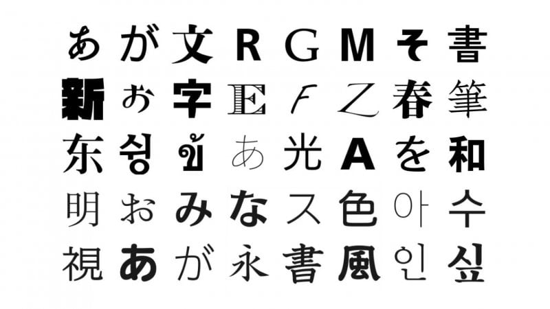 Alcuni font di Fontworks LETS