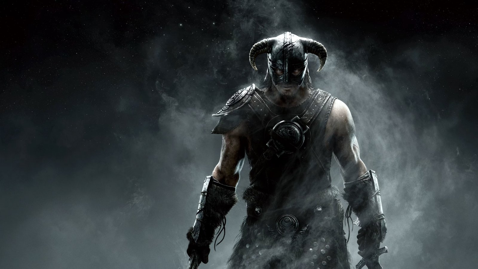 L'artwork di The Elder Scrolls V: Skyrim con il Sangue di Drago in primo piano