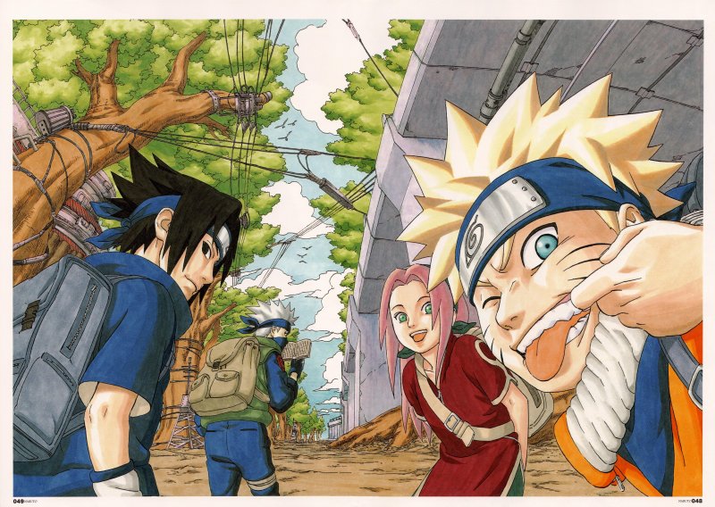 Un'illustrazione di Naruto da Kishimoto