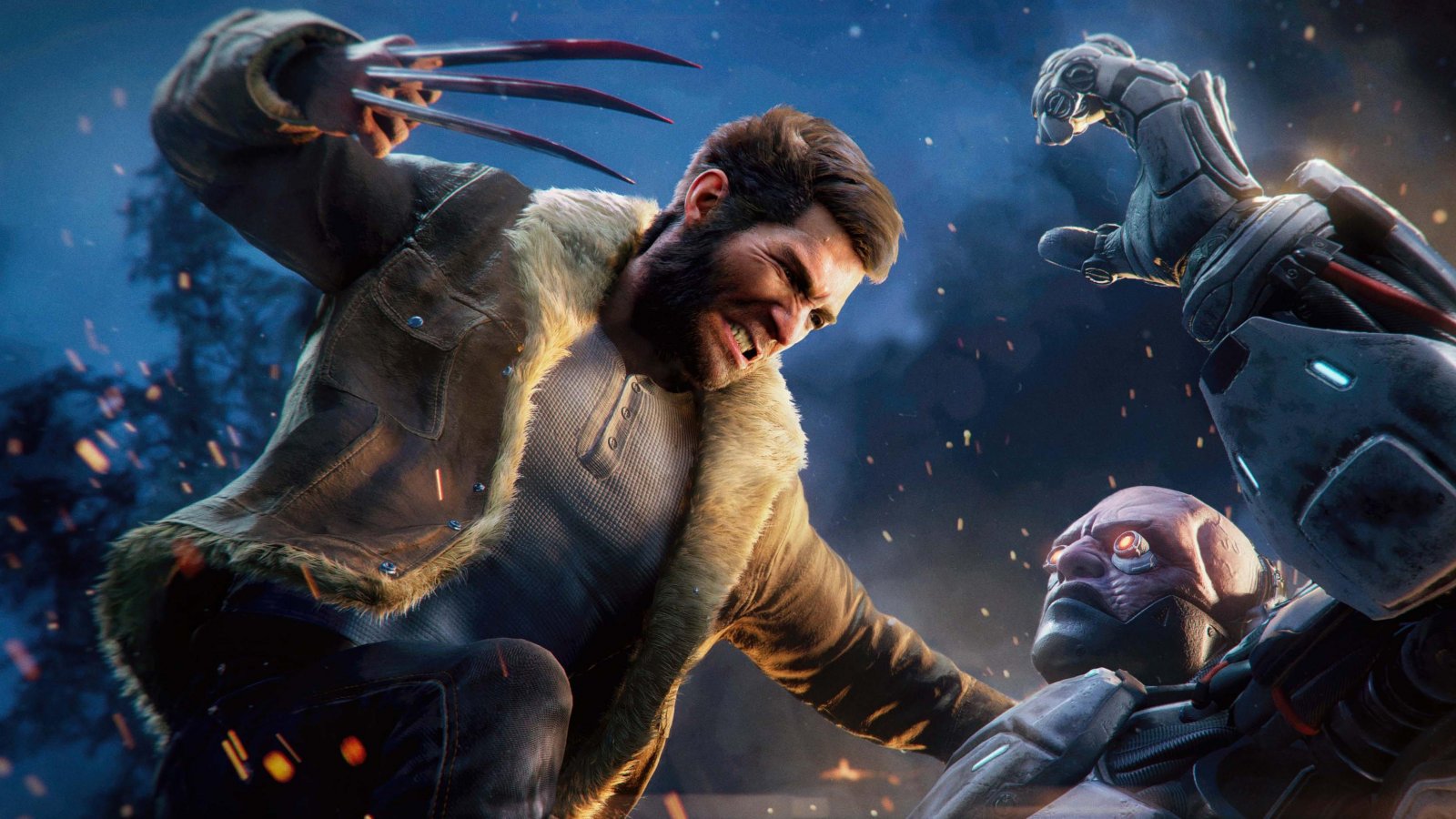 Wolverine in Marvel's Wolverine che combatte con un robot