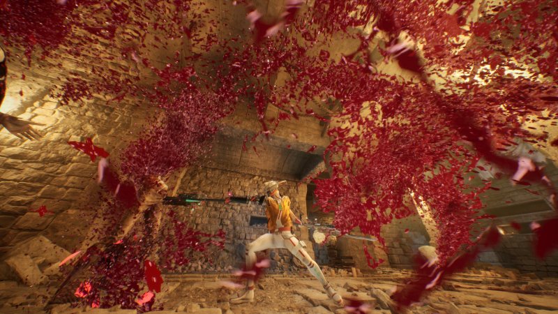 Il sangue sgorga copioso in Romeo is a Dead Man