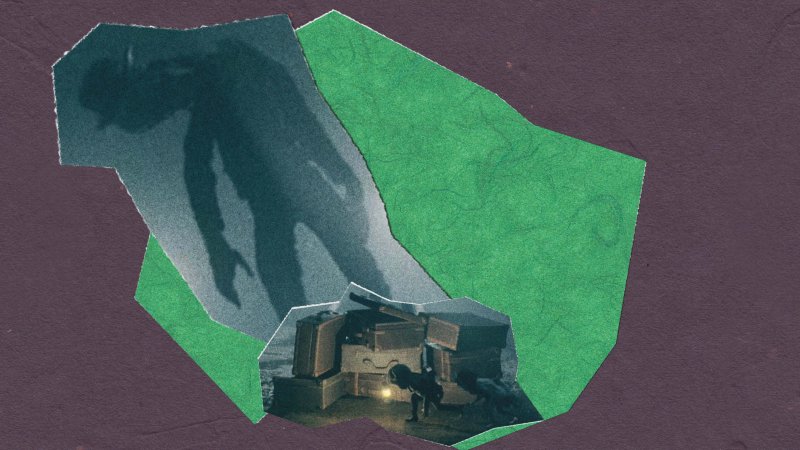 Inquietante figuro alla ricerca dei protagonisti di Reanimal