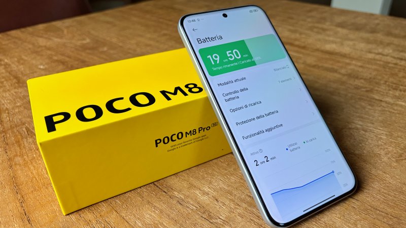 L'autonomia di POCO M8 Pro è senza dubbio ottima