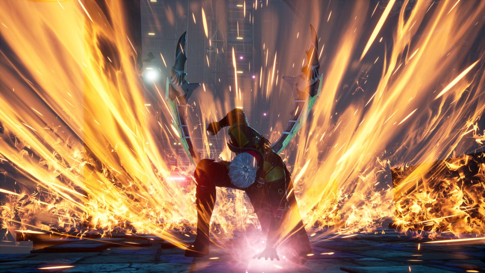 Un personaggio di Code vein 2 che colpisce il terreno