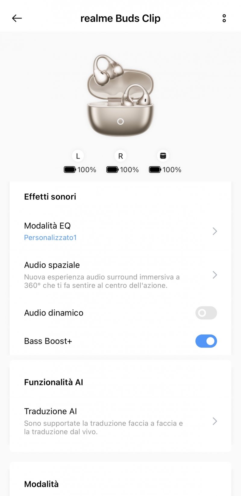 La companion app Realme Link è discreta e funzionale
