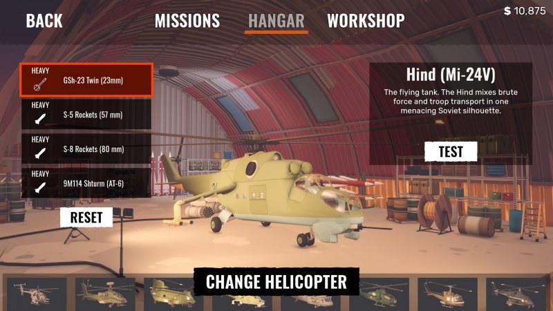 Per comprare tutti gli elicotteri disponibili in questo early access dovrete completare diverse volte le missioni disponibili