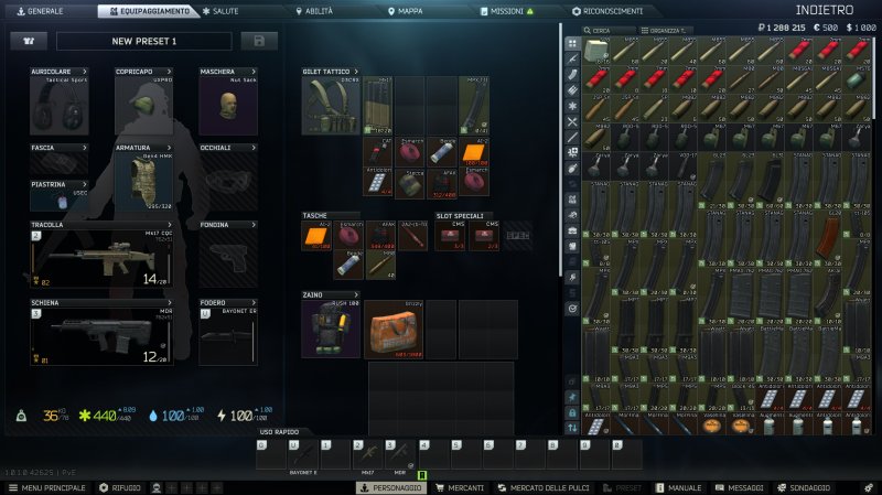 Non dovrete dimenticare di far mangiare e bere il vostro personaggio se non volete restare a secco di stamina