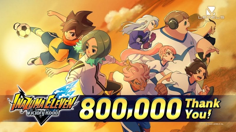 L'illustrazione celebrativa di Inazuma Eleven: Victory Road per le vendite raggiunte