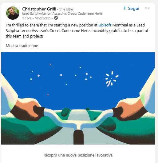 Il post di Christopher Grilli