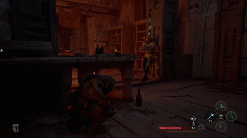 I tavoli sono nascondigli molto efficaci in Styx: Blades of Greed