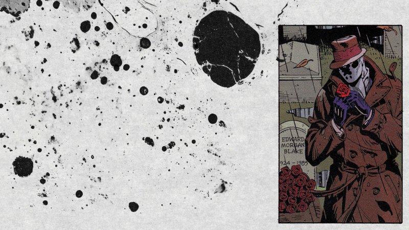 Rorschach in una delle vignette più sublimi di Watchmen