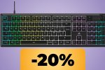 Se sei alla ricerca di una nuova tastiera da gaming sei nel posto giusto: la Corsair K55 è in offerta su Amazon al minimo storico - Notizia