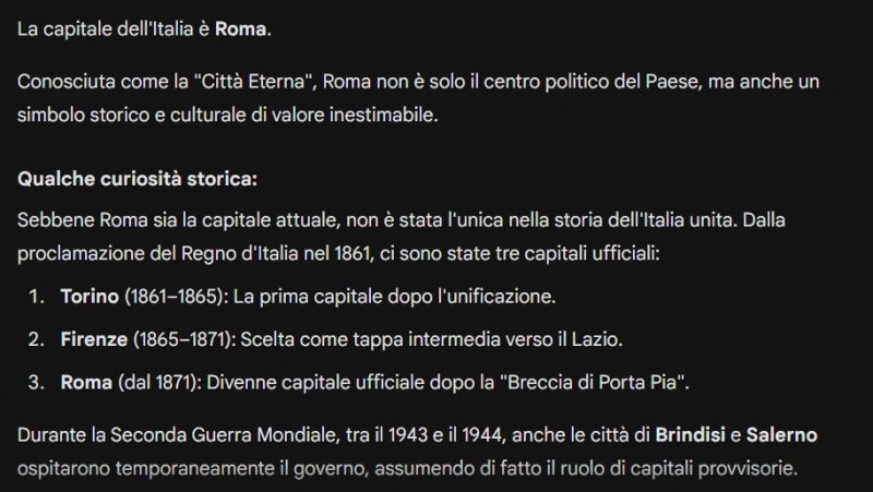 La risposta immediata