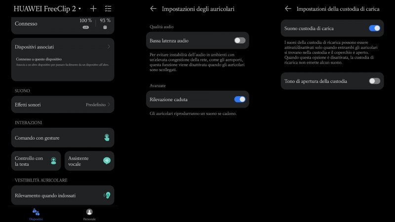 Alcune delle opzioni di Huawei Audio Connect