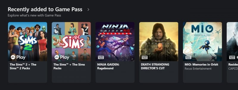 Le aggiunte su Game Pass