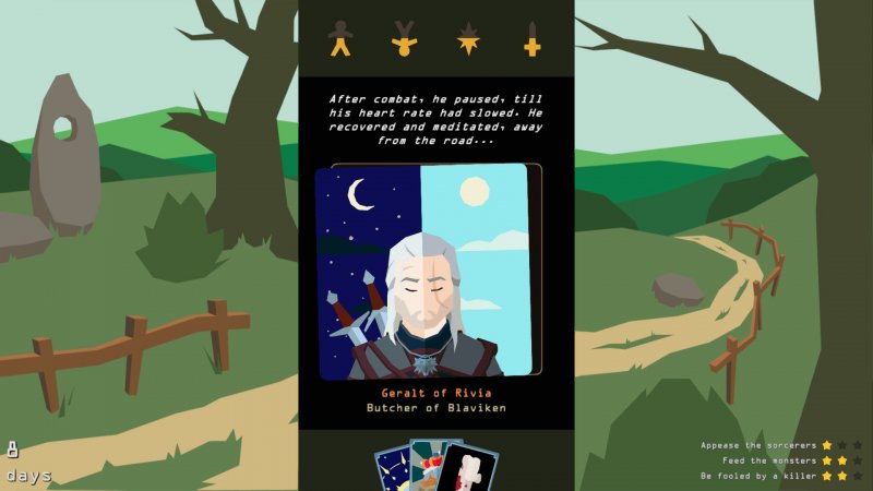 L'interfaccia di Reigns: The Witcher