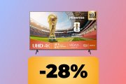 La Smart TV Hisense 4K UHD da 58" è in sconto su Amazon al minimo storico