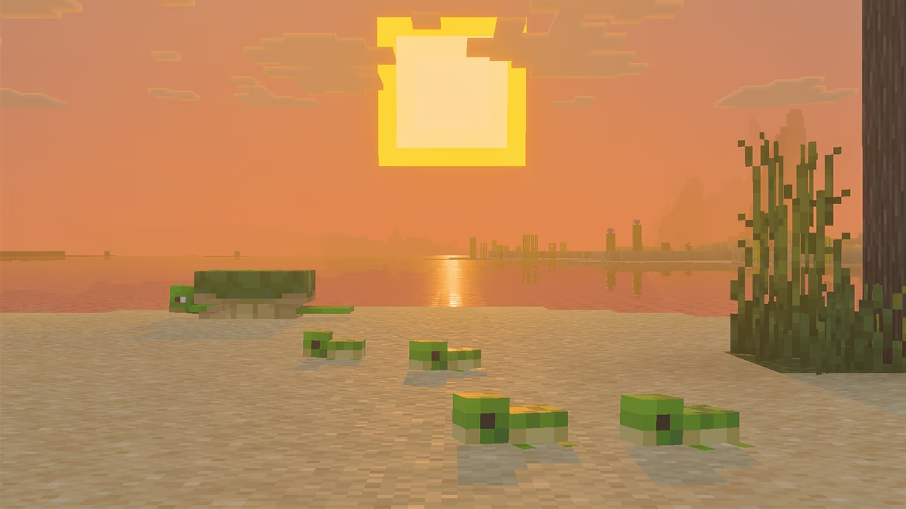 Piccole tartarughe in Minecraft