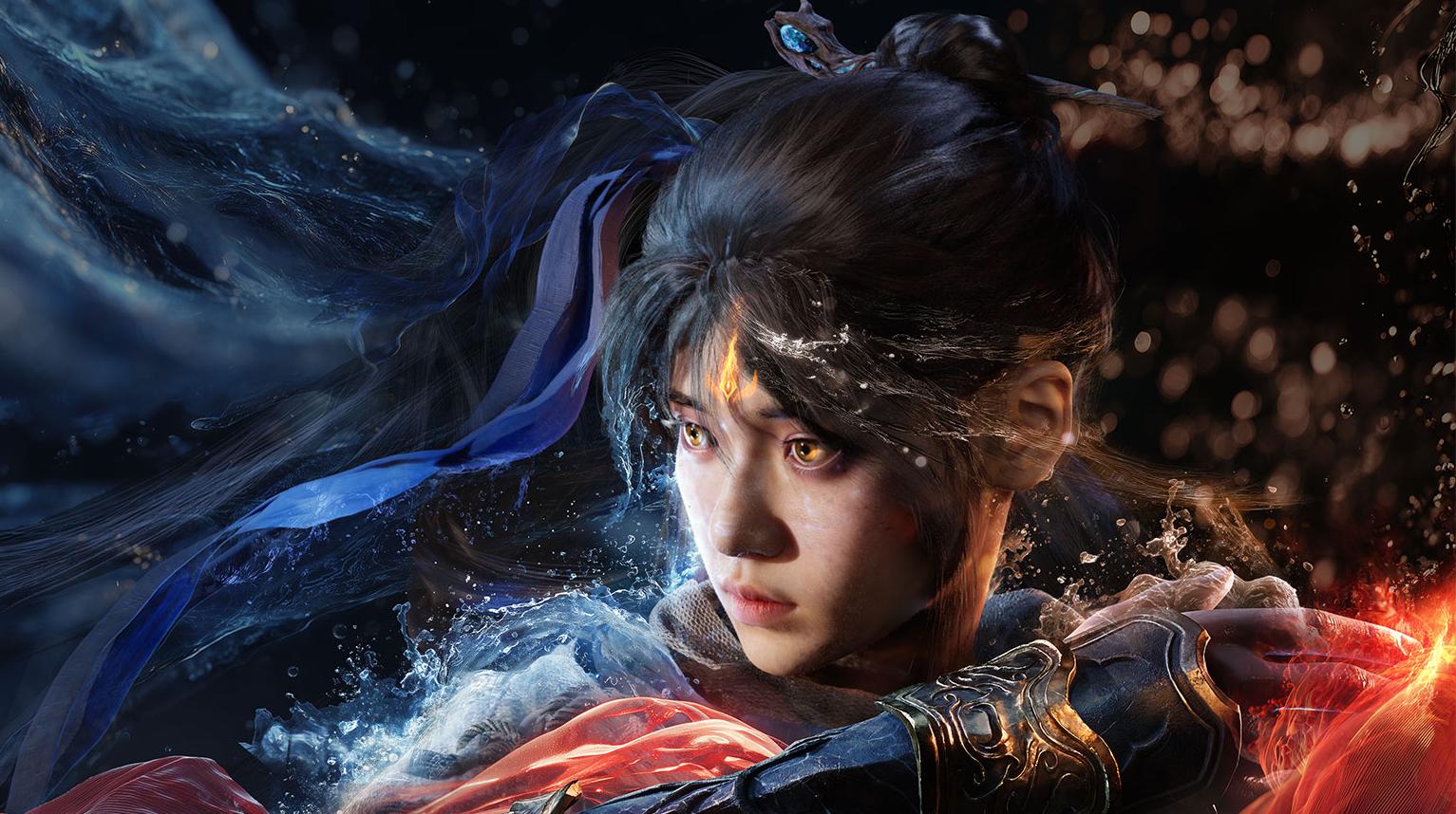 Artwork con la protagonista di Genigods: Nezha