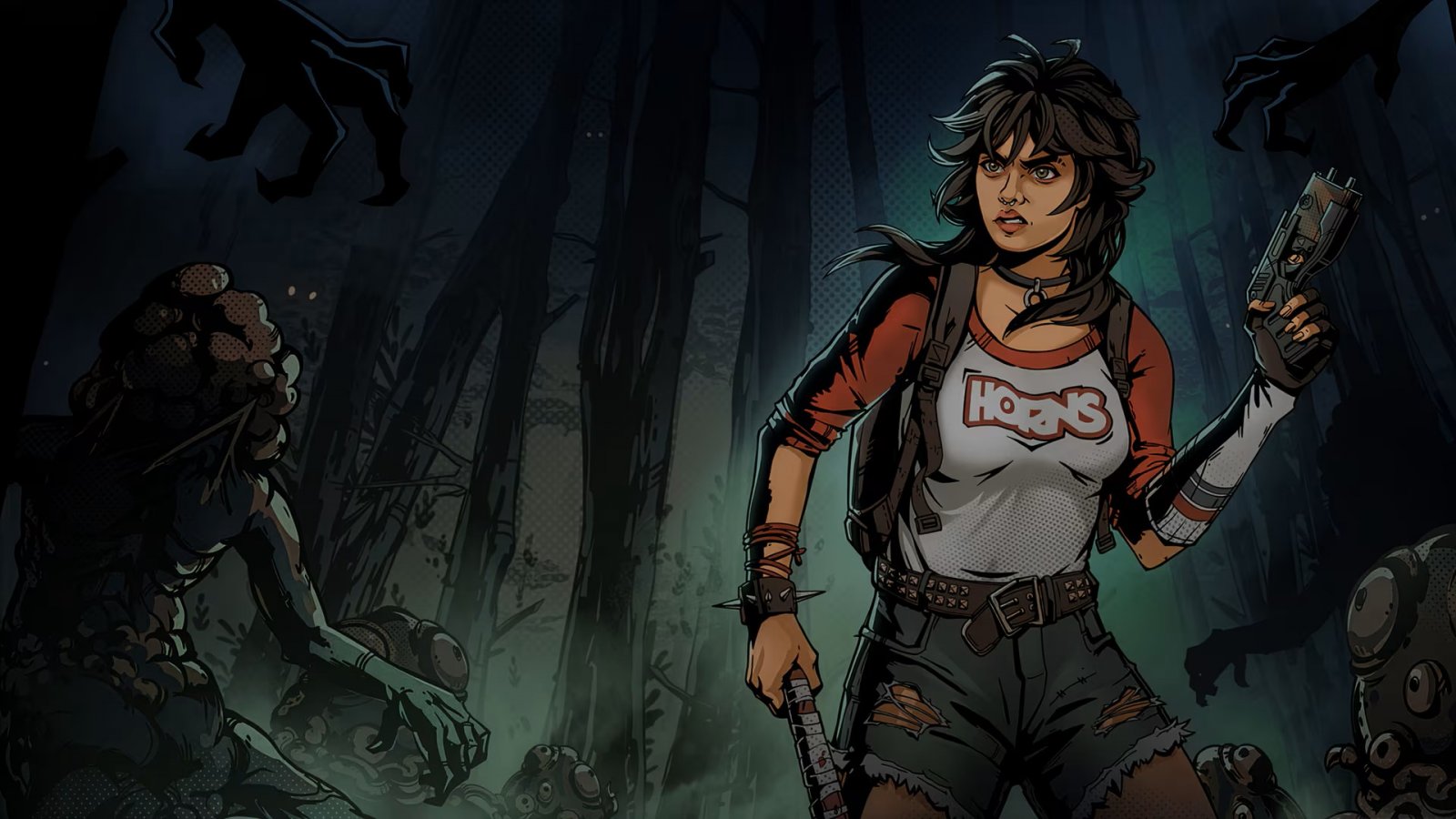 L'artwork di I Hate This Place con Elena, la protagonista del gioco, in primo piano