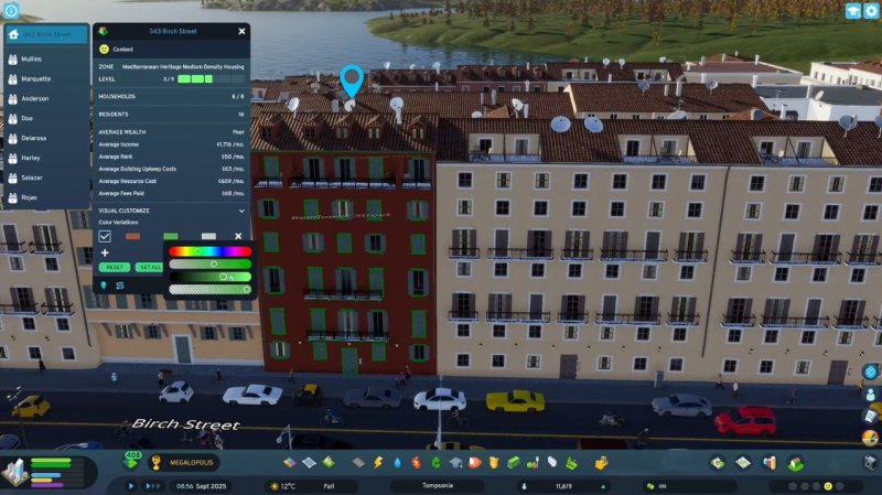 Il sistema per colorare gli edifici in Cities: Skylines 2