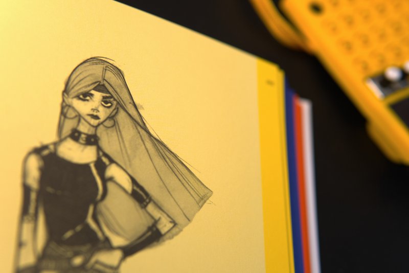 Alcune delle illustrazioni e dei bozzetti di Guitar Hero e Rock Band, tra ricerche e ispirazioni per lo stile dei musicisti nei vari giochi