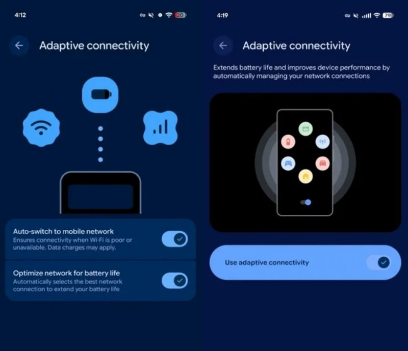 La nuova interfaccia a destra