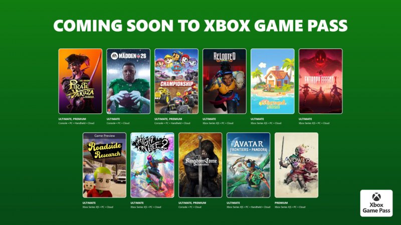 Le locandine dei giochi di Xbox Game Pass