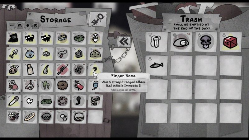 Il deposito consente di conservare pezzi d'equipaggiamento fra quelli trovati per facilitarsi tantissimo le run successive