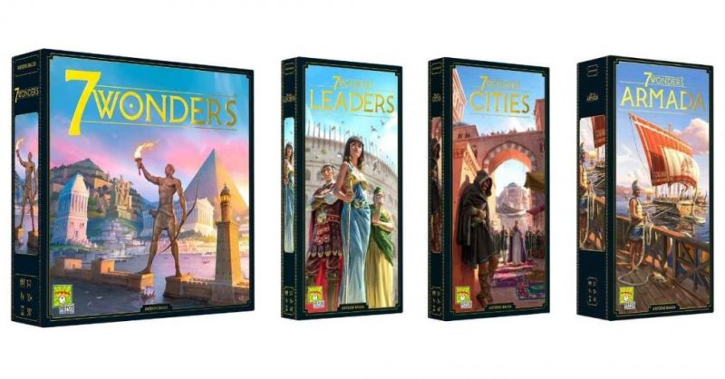 7 Wonders ha ricevuto nel tempo diverse espansioni, perfezionando sempre più una formula già di per sé riuscita