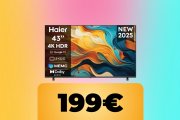 TV Haier da 43" in sconto al minimo storico: prezzo ottimo per un televisore 4K UHD