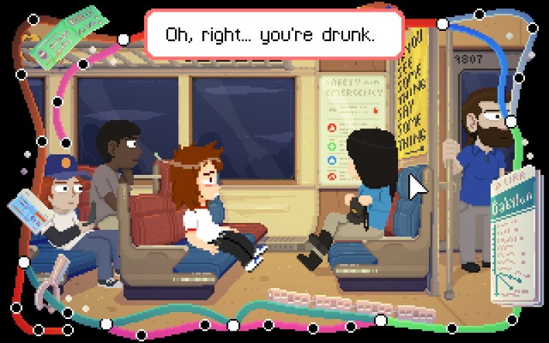 Alcune sequenze, tipo i viaggi in treno, sono abbellite da cornici a tema simpaticissime