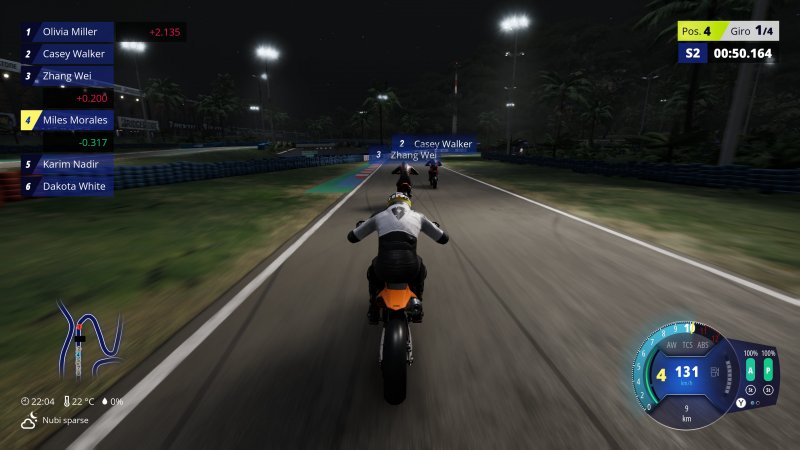 Una gara notturna in RIDE 6