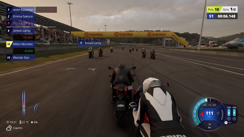 Una sequenza di gara in RIDE 6