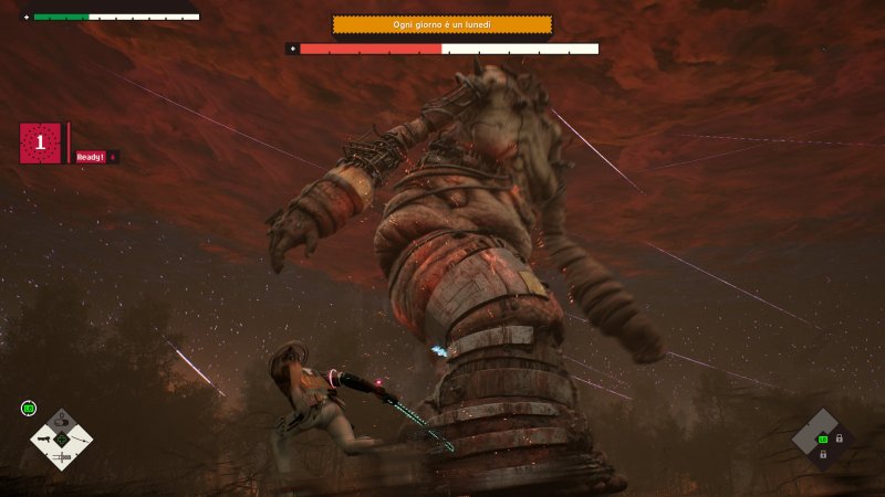 Il primo, enorme boss di Romeo is a Dead Man