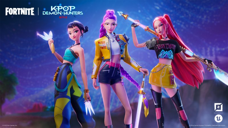 Le protagoniste di Kpop Demon Hunters in Fortnite