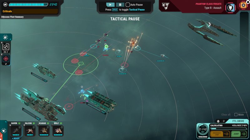 Una delle battaglie spaziali di Battlestar Galactica: Scattered Hopes