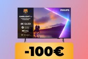 Il televisore Philips Ambilight 4K QLED da 75" è al minimo storico su Amazon: risparmia 100 €